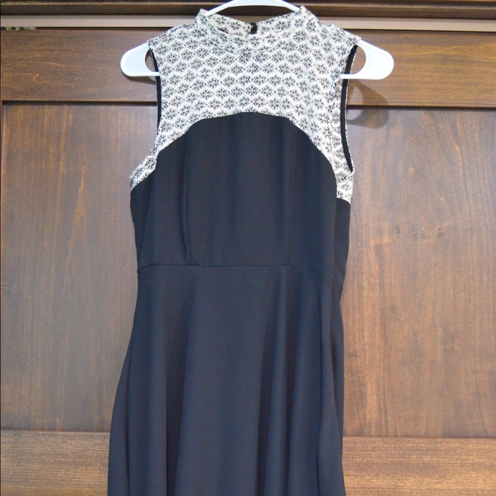 ✨Black Midi Dress with Buttoned Back